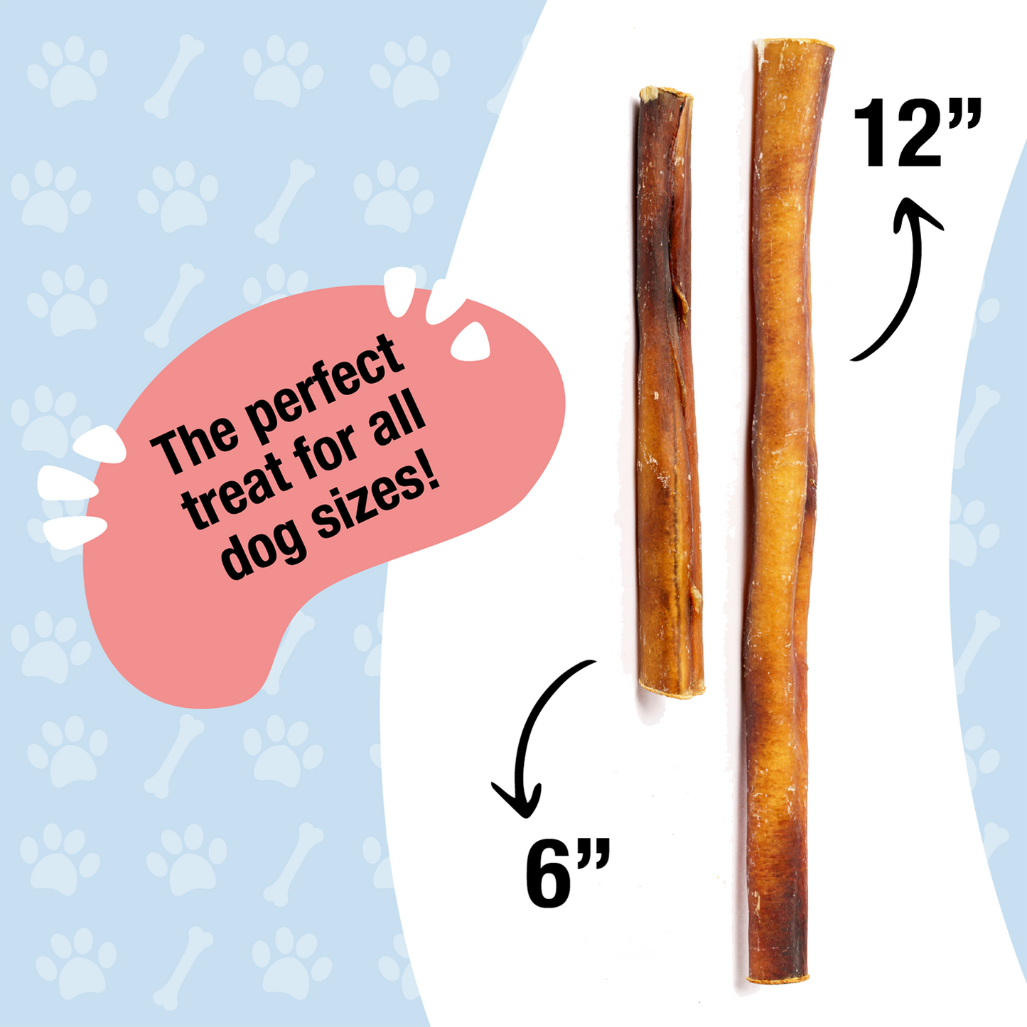 Munchkin Chews - 12" Extra Large Bully Sticks para Perros Pack de 5 unidades - 14 Oz (396g)